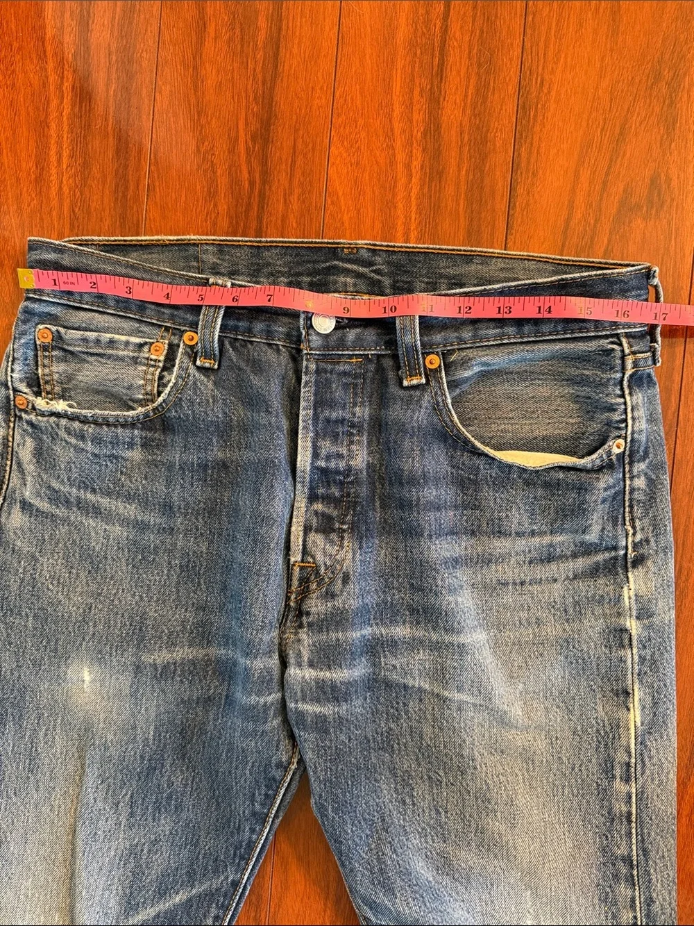 Levi's 501 Straight Jeans with Distress